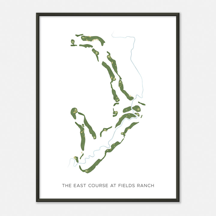 Print of The East Course At Fields Ranch Modern Map