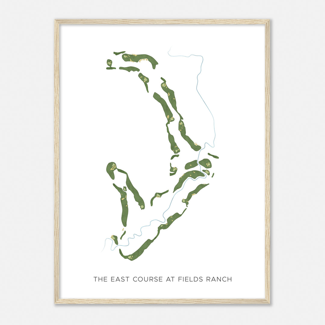 Print of The East Course At Fields Ranch Modern Map