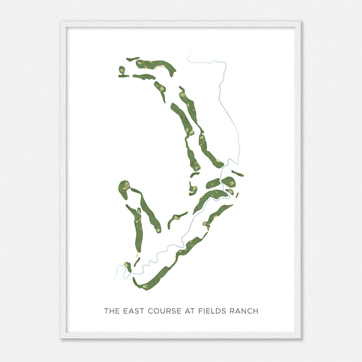 Print of The East Course At Fields Ranch Modern Map