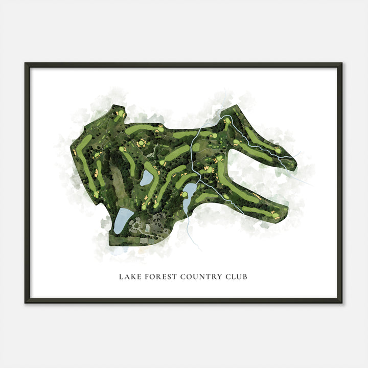 Print of Lake Forest Country Club Classic Map