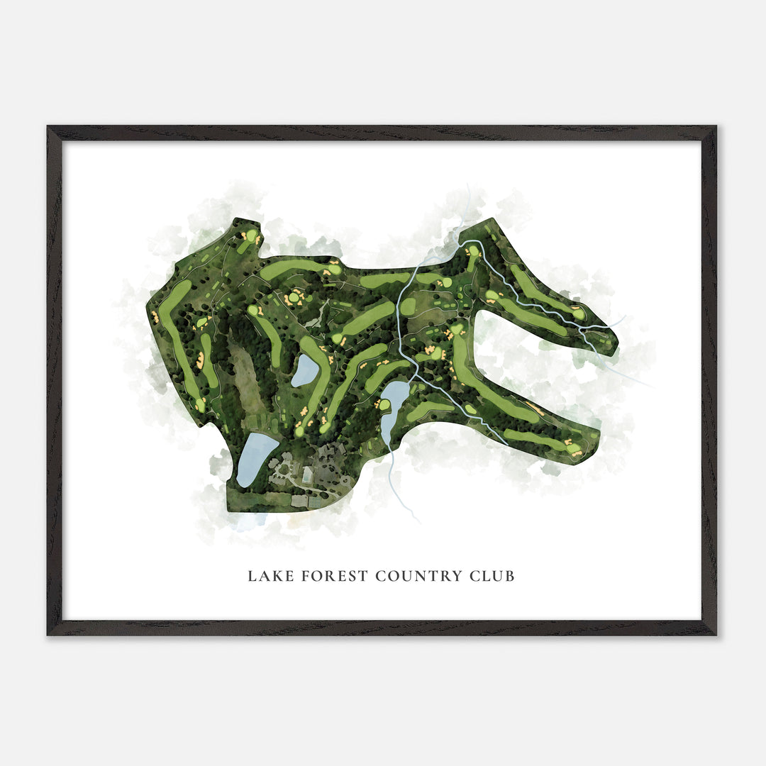 Print of Lake Forest Country Club Classic Map