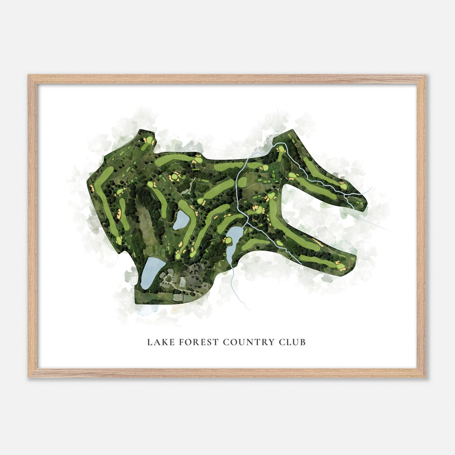 Print of Lake Forest Country Club Classic Map