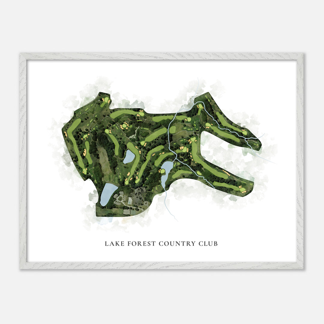 Print of Lake Forest Country Club Classic Map