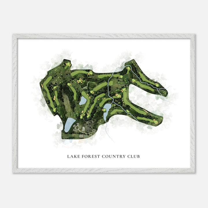 Print of Lake Forest Country Club Classic Map