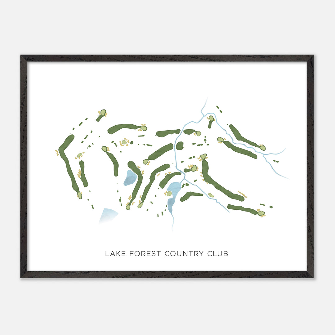 Print of Lake Forest Country Club Modern Map
