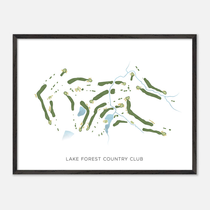 Print of Lake Forest Country Club Modern Map