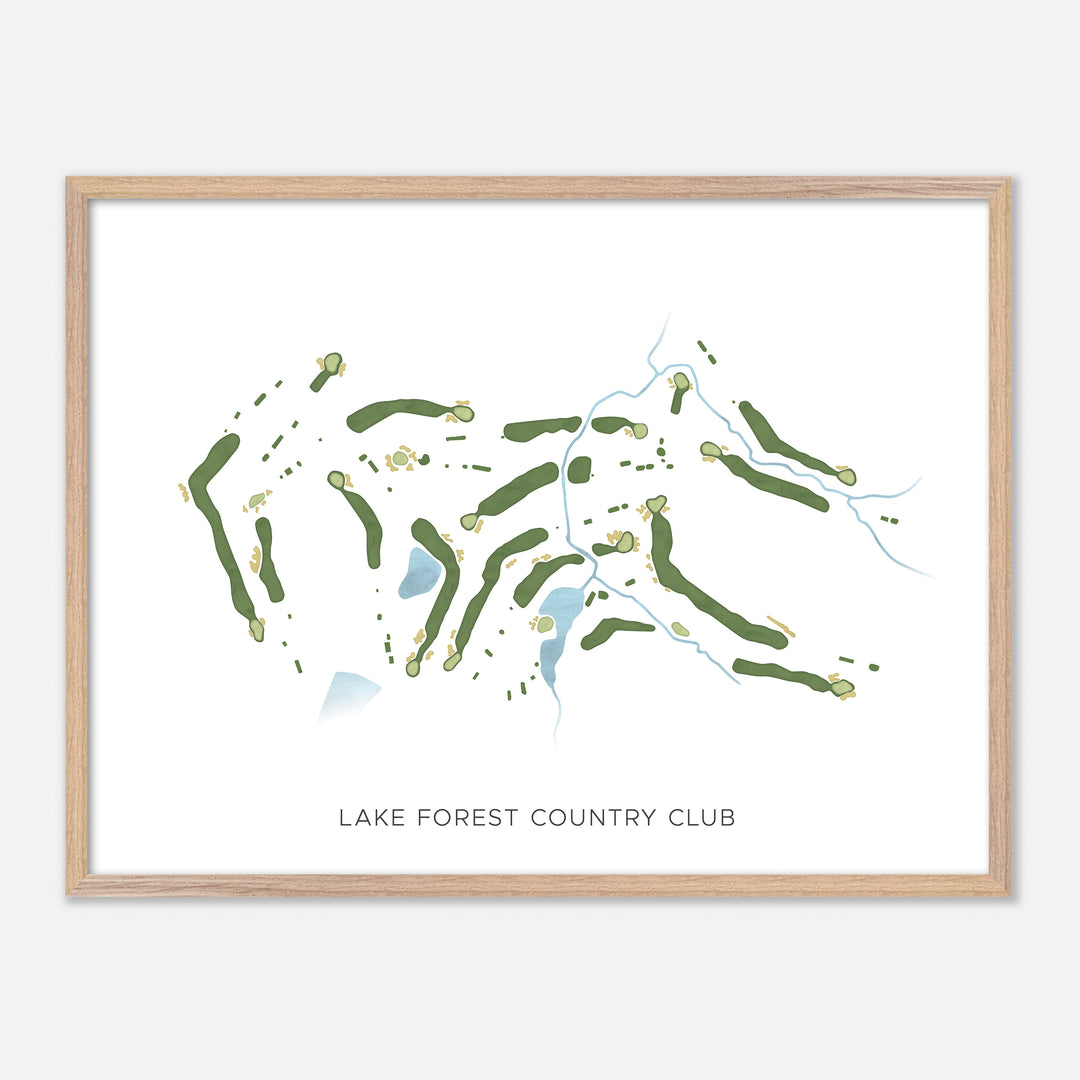 Print of Lake Forest Country Club Modern Map