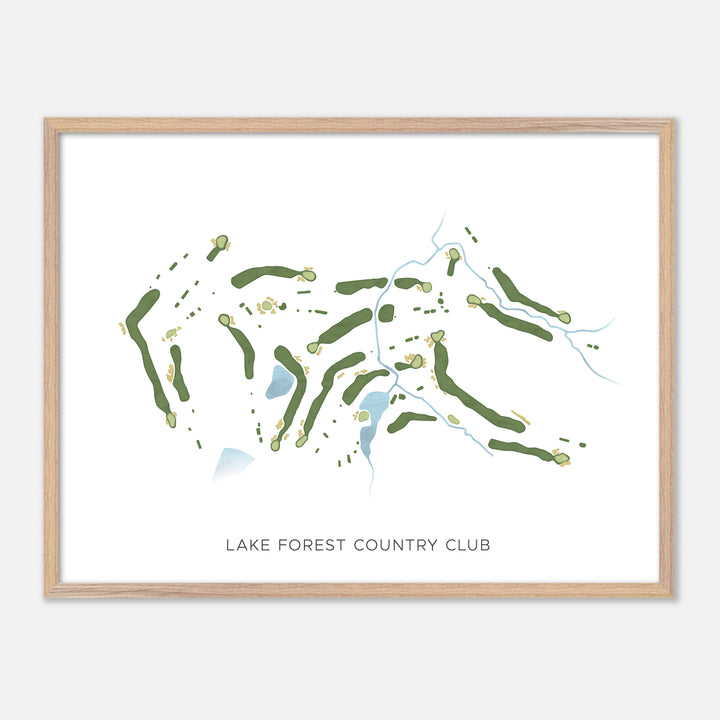 Print of Lake Forest Country Club Modern Map