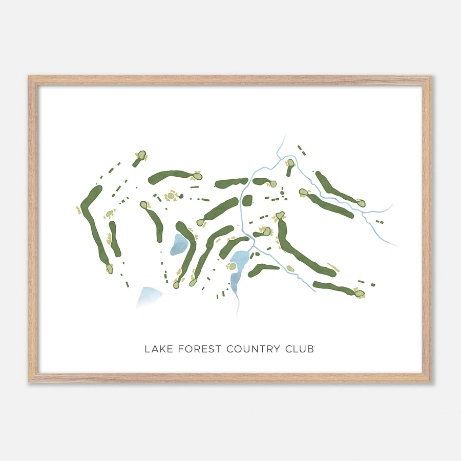 Print of Lake Forest Country Club Modern Map