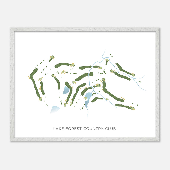 Print of Lake Forest Country Club Modern Map