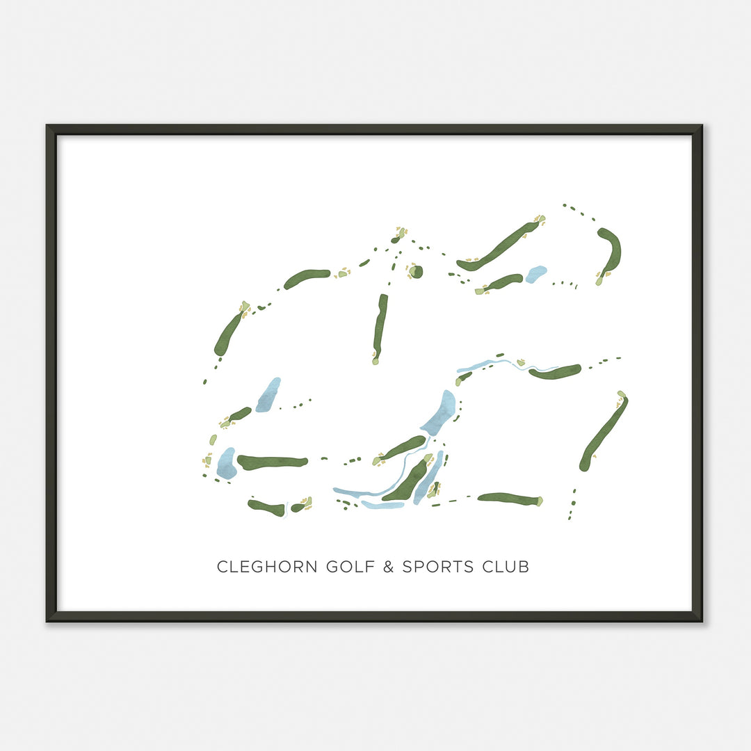 Print of Cleghorn Golf & Sports Club Modern Map