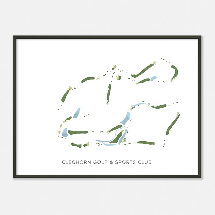 Print of Cleghorn Golf & Sports Club Modern Map