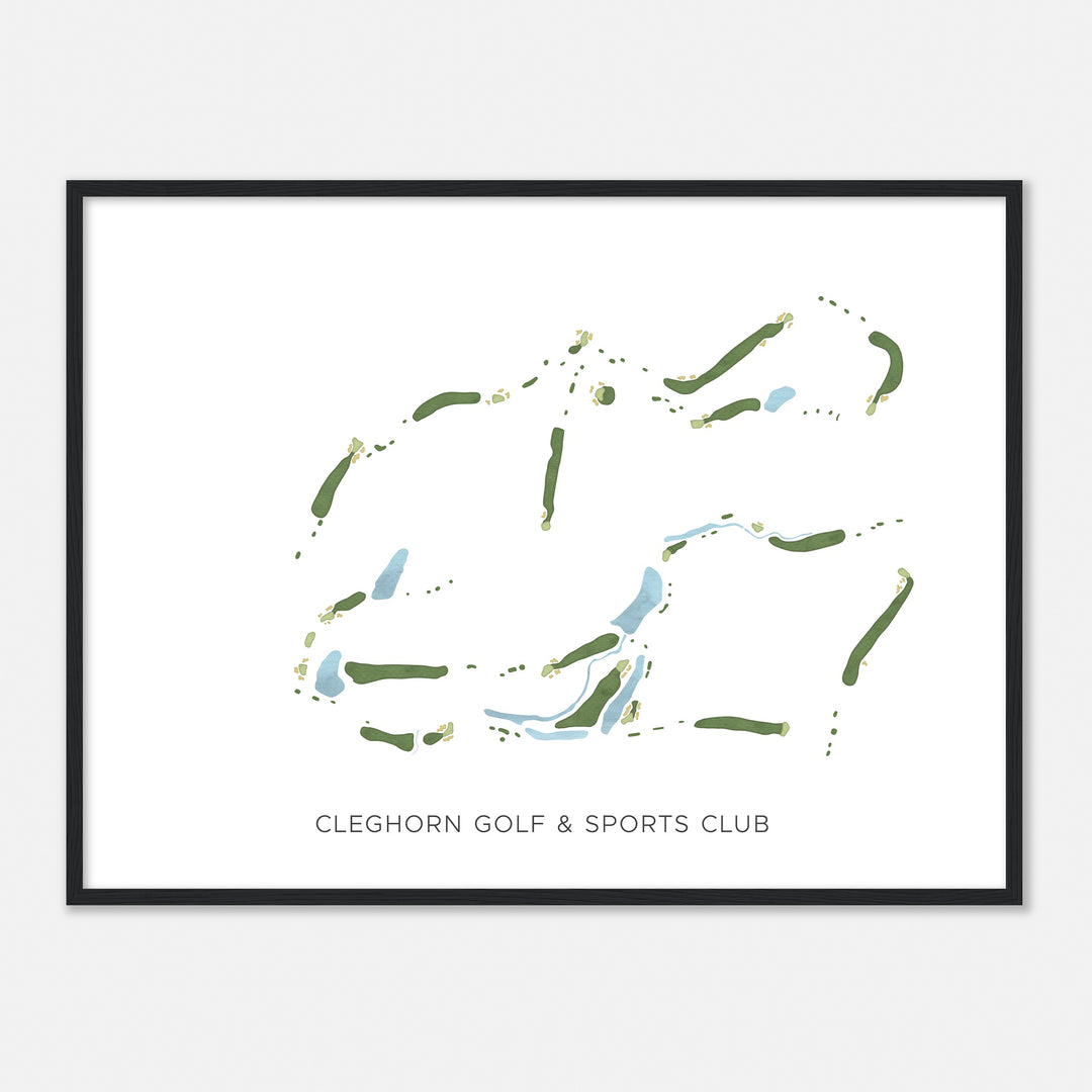 Print of Cleghorn Golf & Sports Club Modern Map