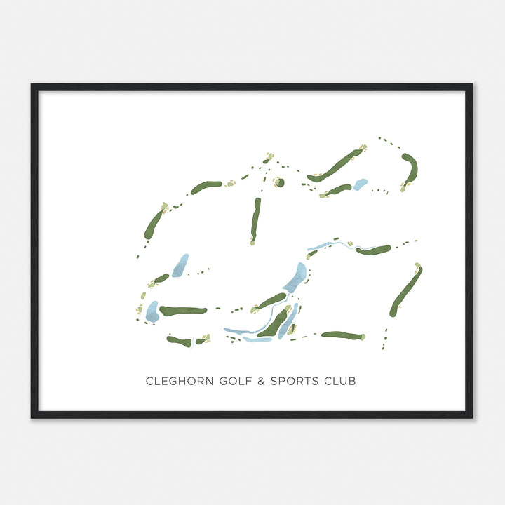 Print of Cleghorn Golf & Sports Club Modern Map