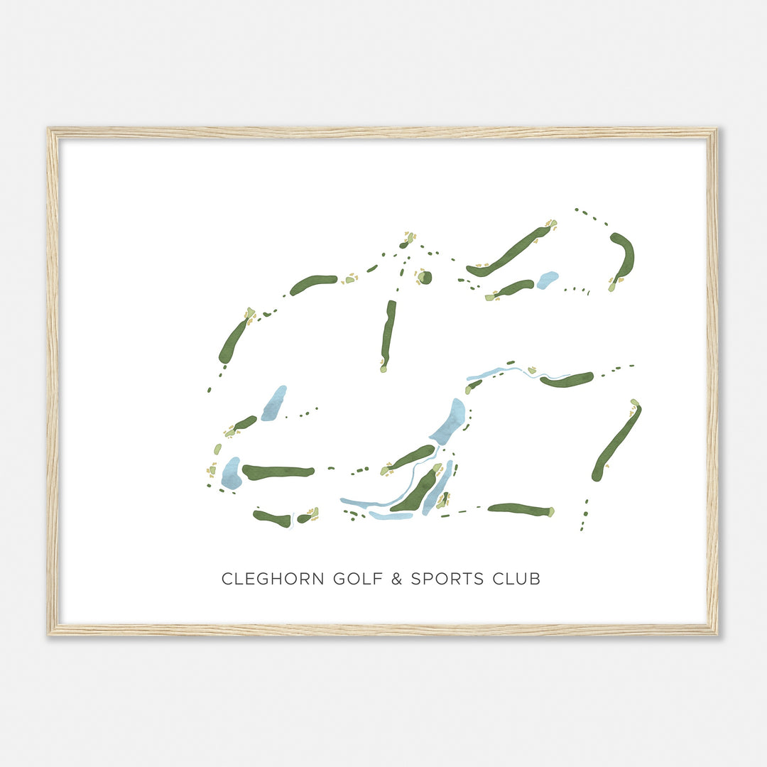 Print of Cleghorn Golf & Sports Club Modern Map