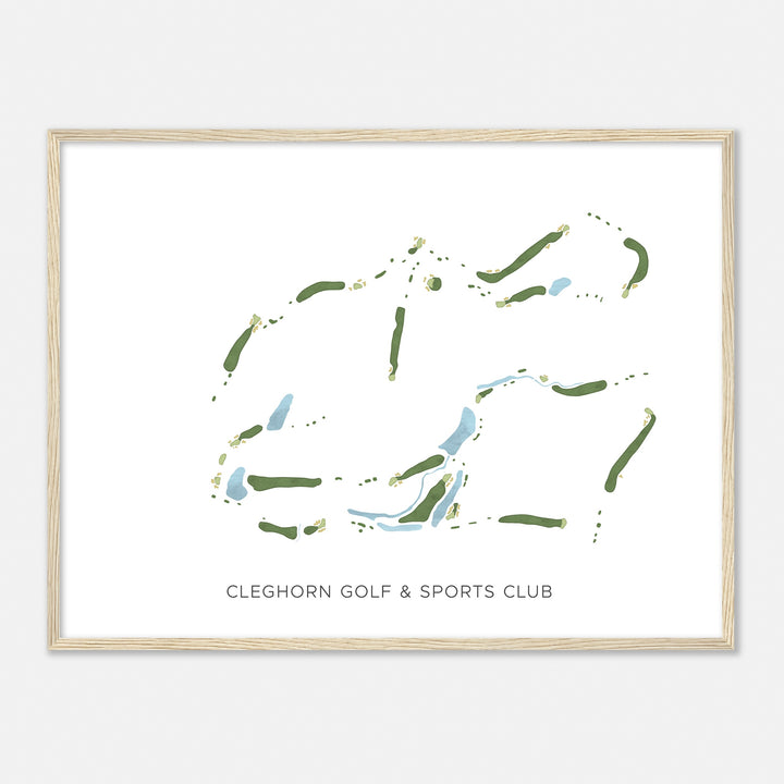Print of Cleghorn Golf & Sports Club Modern Map