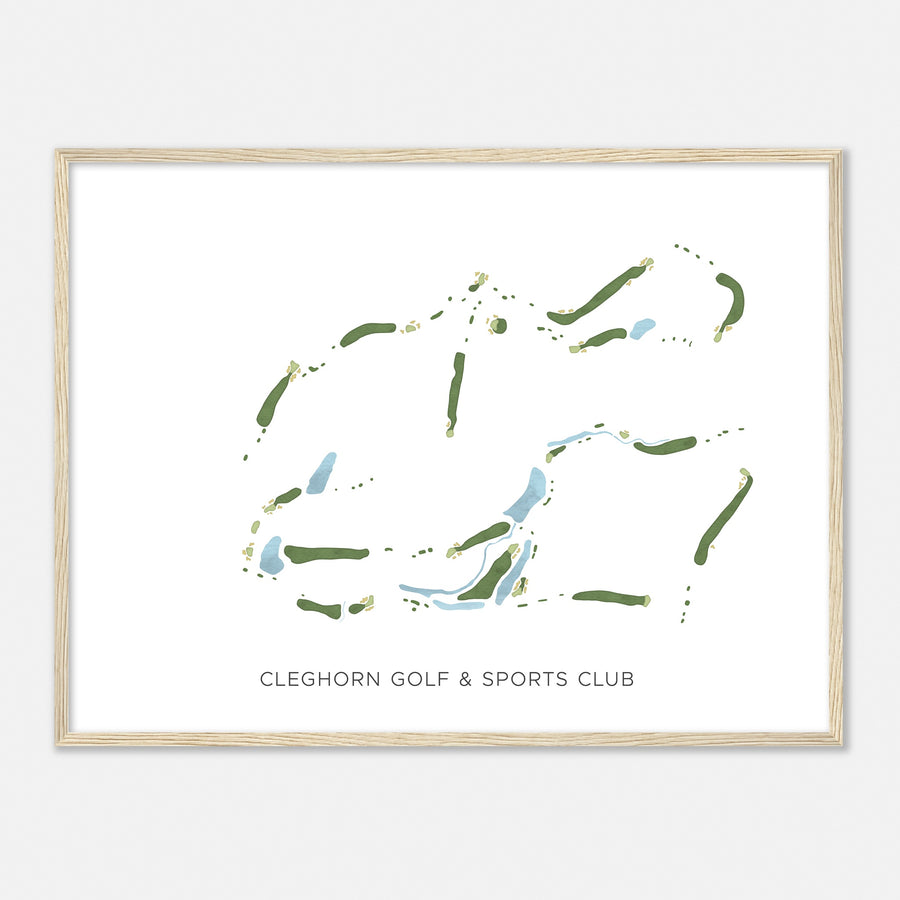 Print of Cleghorn Golf & Sports Club Modern Map