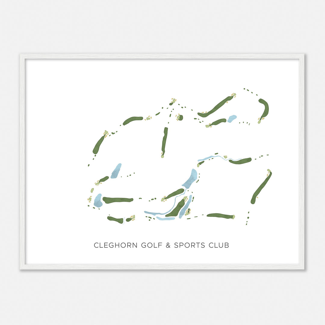 Print of Cleghorn Golf & Sports Club Modern Map
