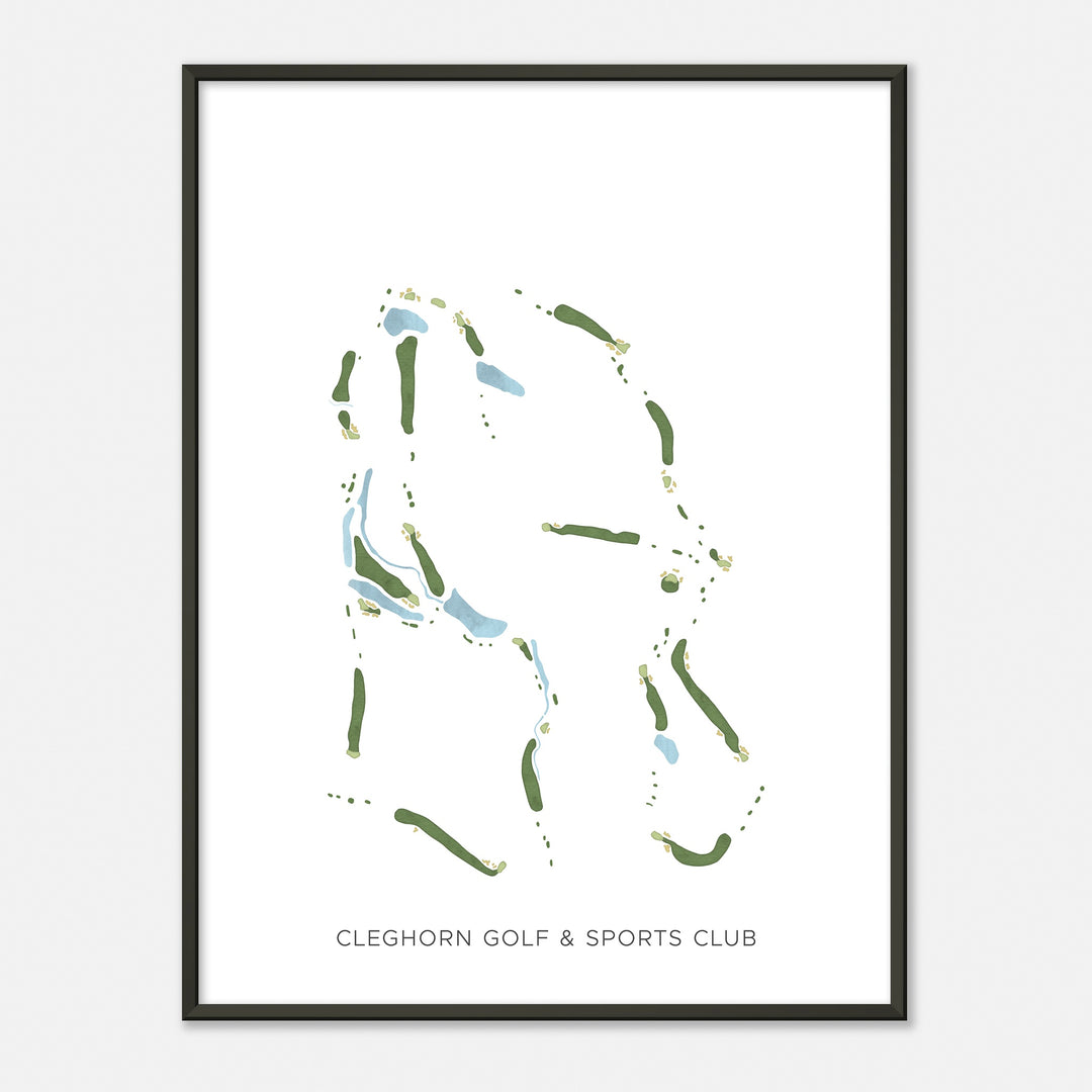 Print of Cleghorn Golf & Sports Club Modern Map