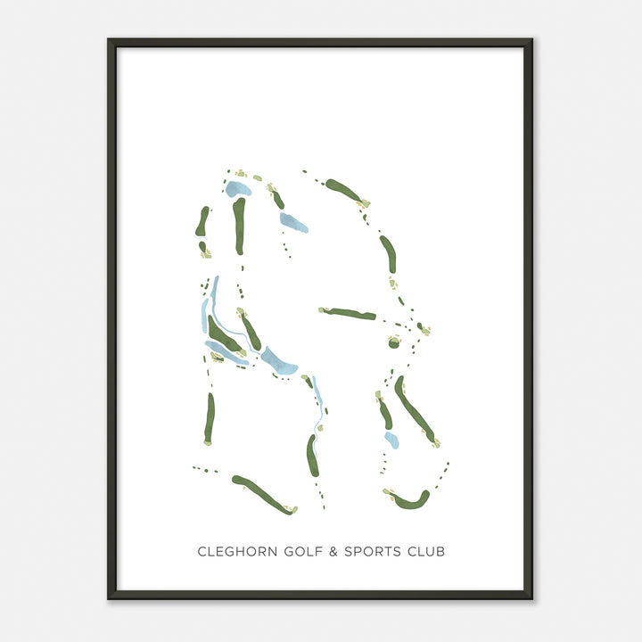 Print of Cleghorn Golf & Sports Club Modern Map
