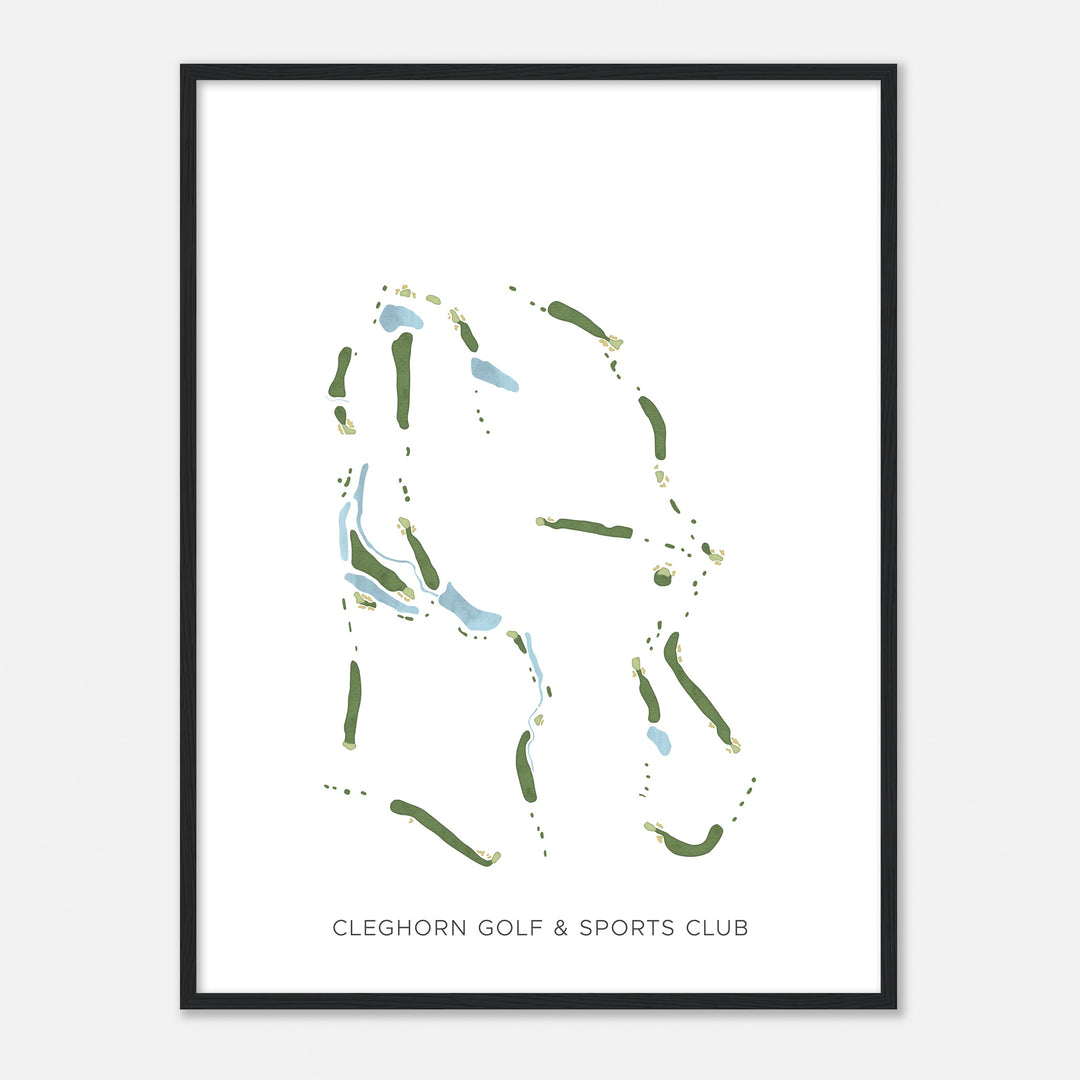 Print of Cleghorn Golf & Sports Club Modern Map