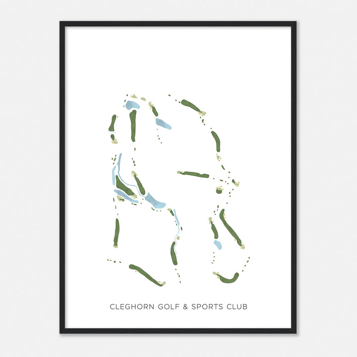 Print of Cleghorn Golf & Sports Club Modern Map