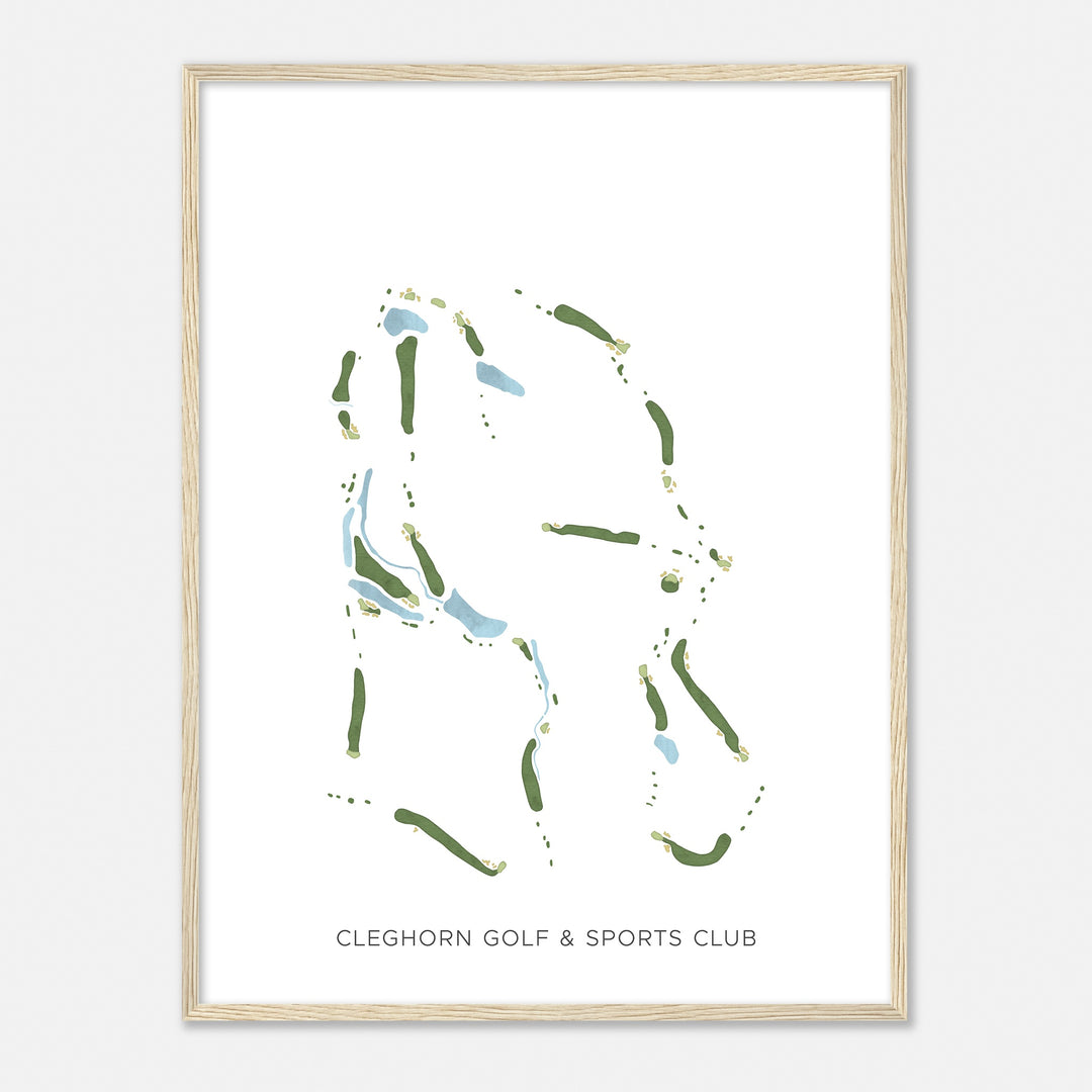Print of Cleghorn Golf & Sports Club Modern Map