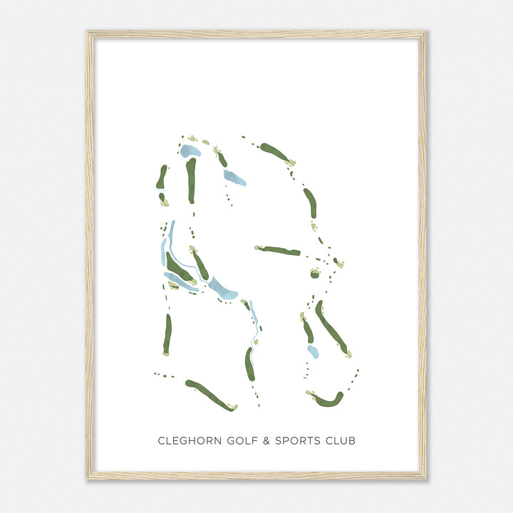 Print of Cleghorn Golf & Sports Club Modern Map