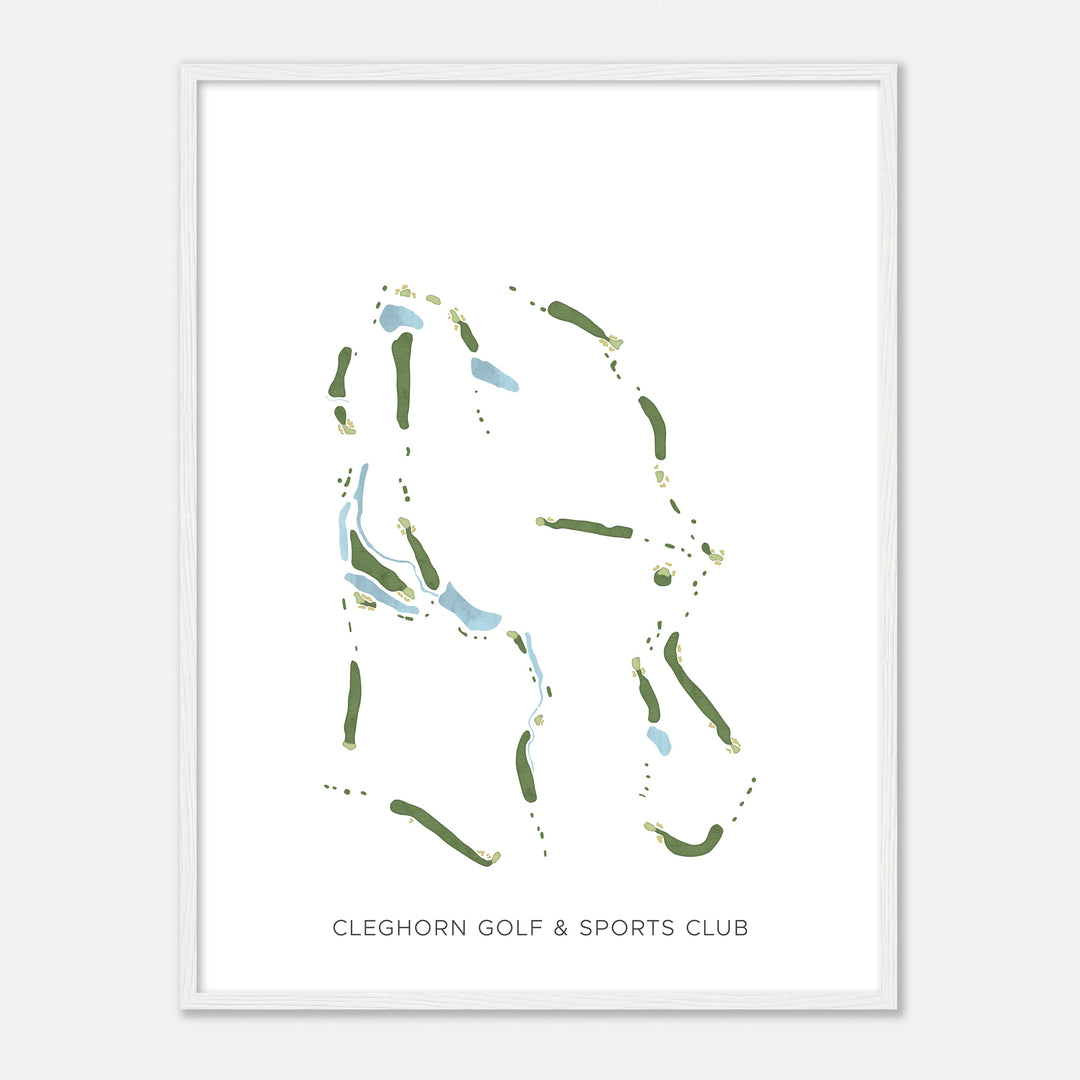 Print of Cleghorn Golf & Sports Club Modern Map