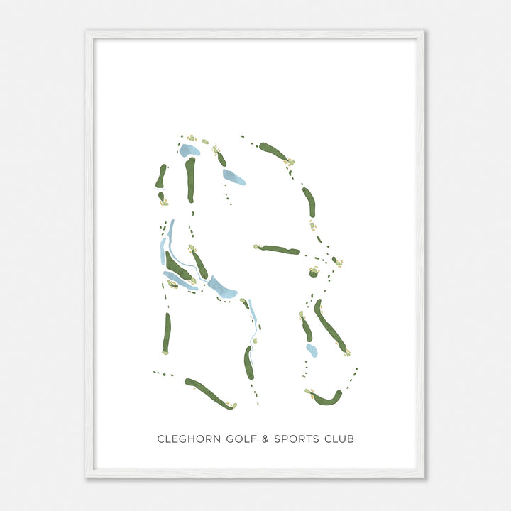 Print of Cleghorn Golf & Sports Club Modern Map