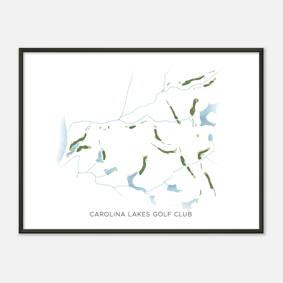 Print of Carolina Lakes Golf Club Modern Map