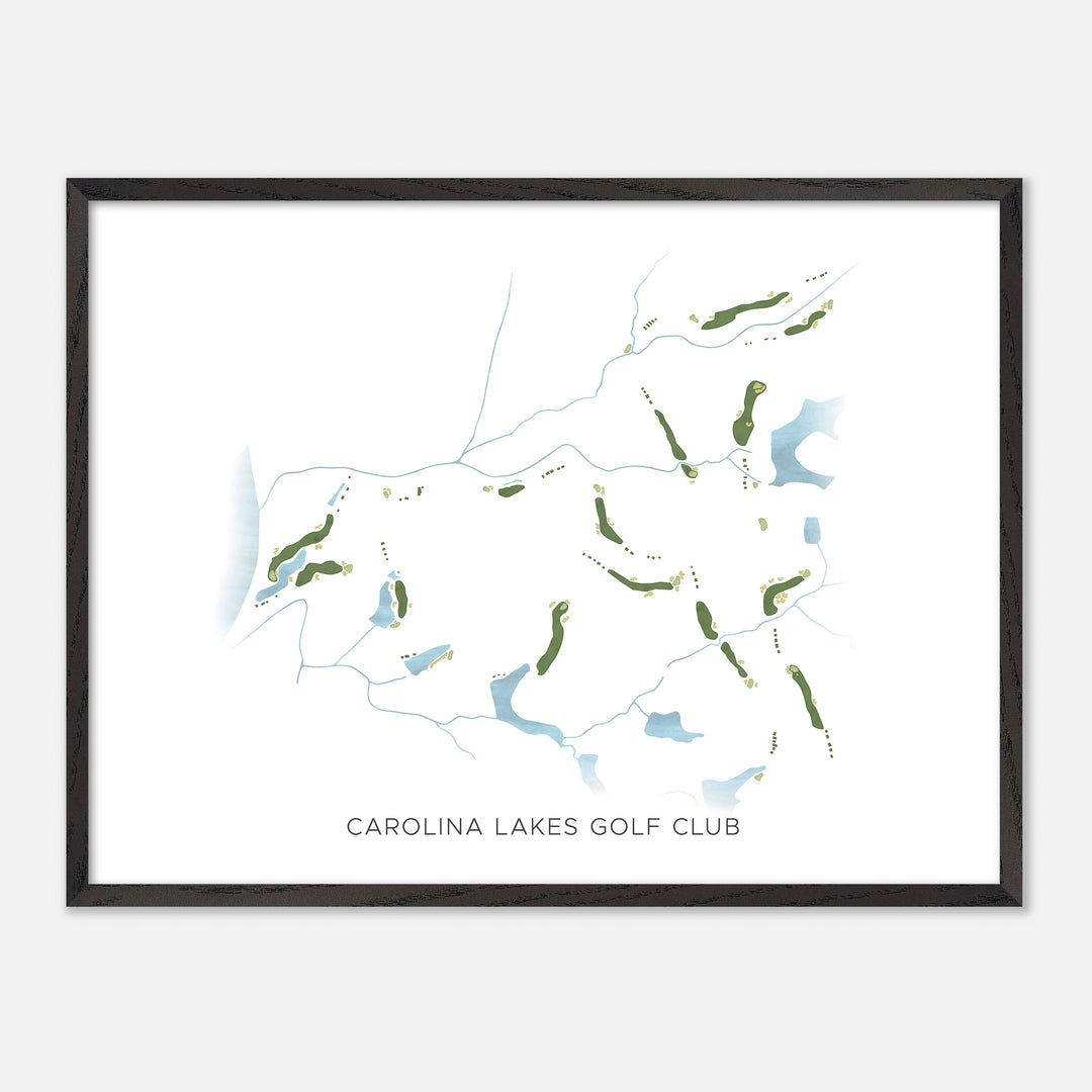 Print of Carolina Lakes Golf Club Modern Map