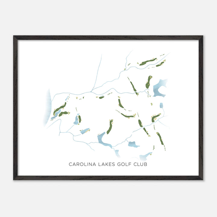 Print of Carolina Lakes Golf Club Modern Map