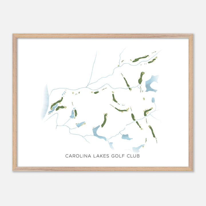 Print of Carolina Lakes Golf Club Modern Map