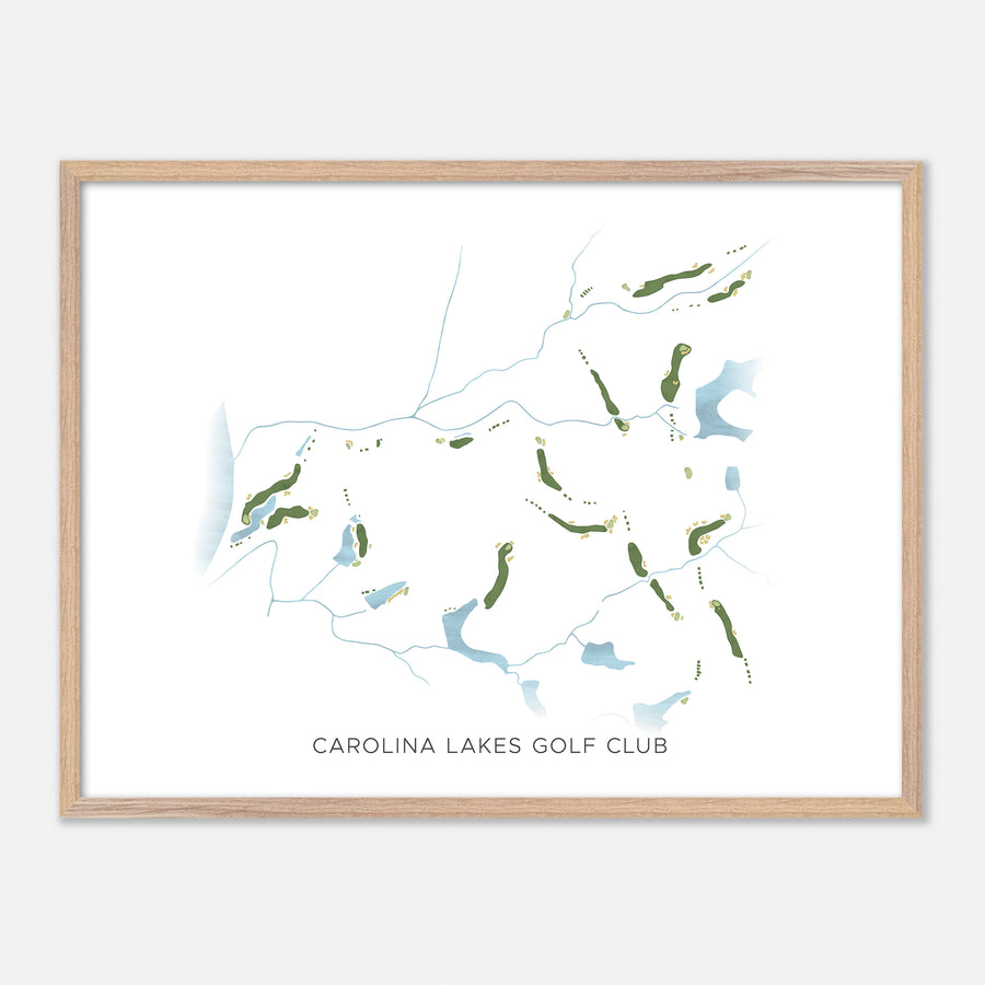 Print of Carolina Lakes Golf Club Modern Map