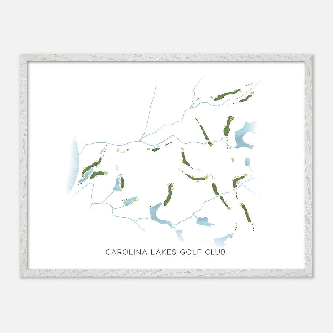 Print of Carolina Lakes Golf Club Modern Map