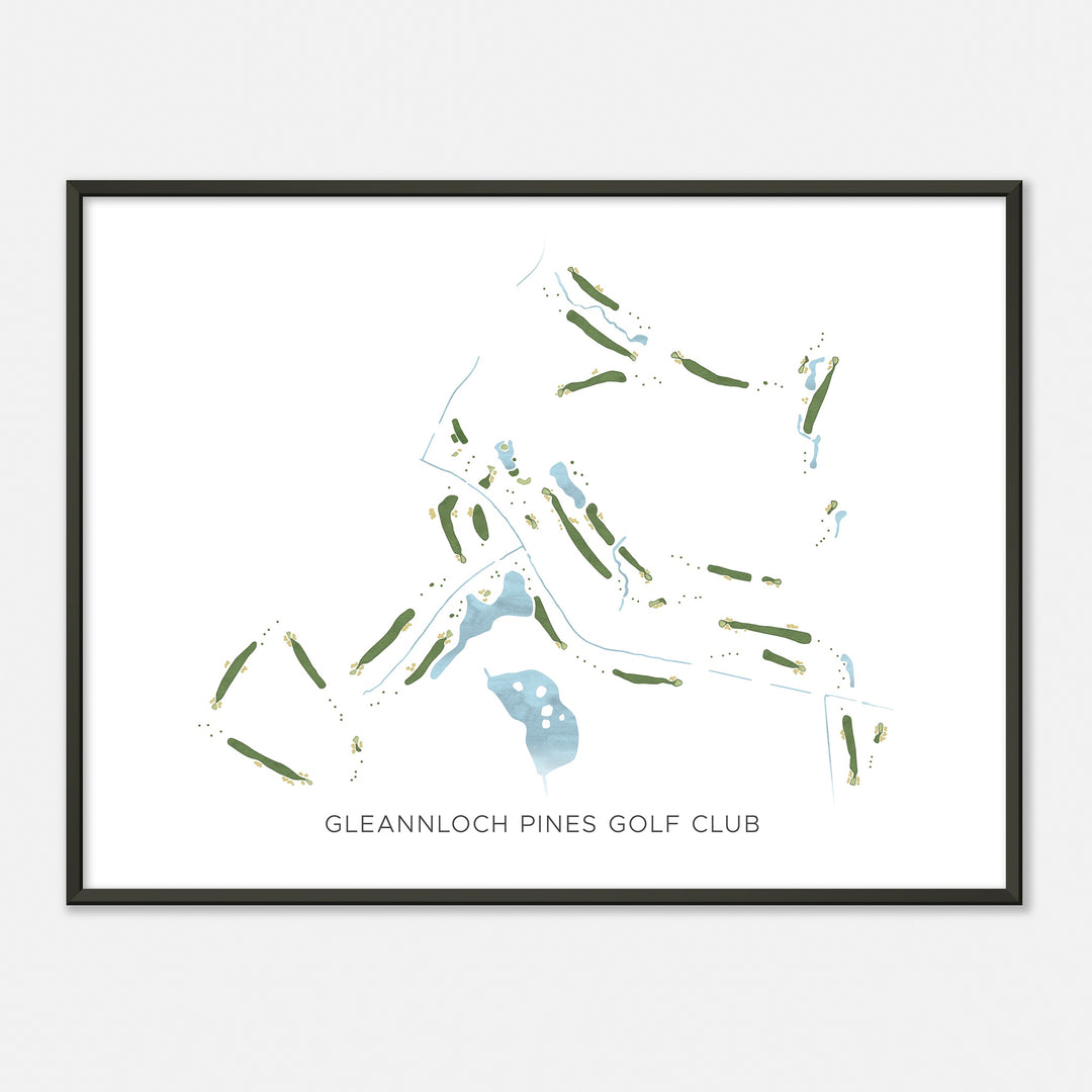 Print of Gleannloch Pines Golf Club Modern Map