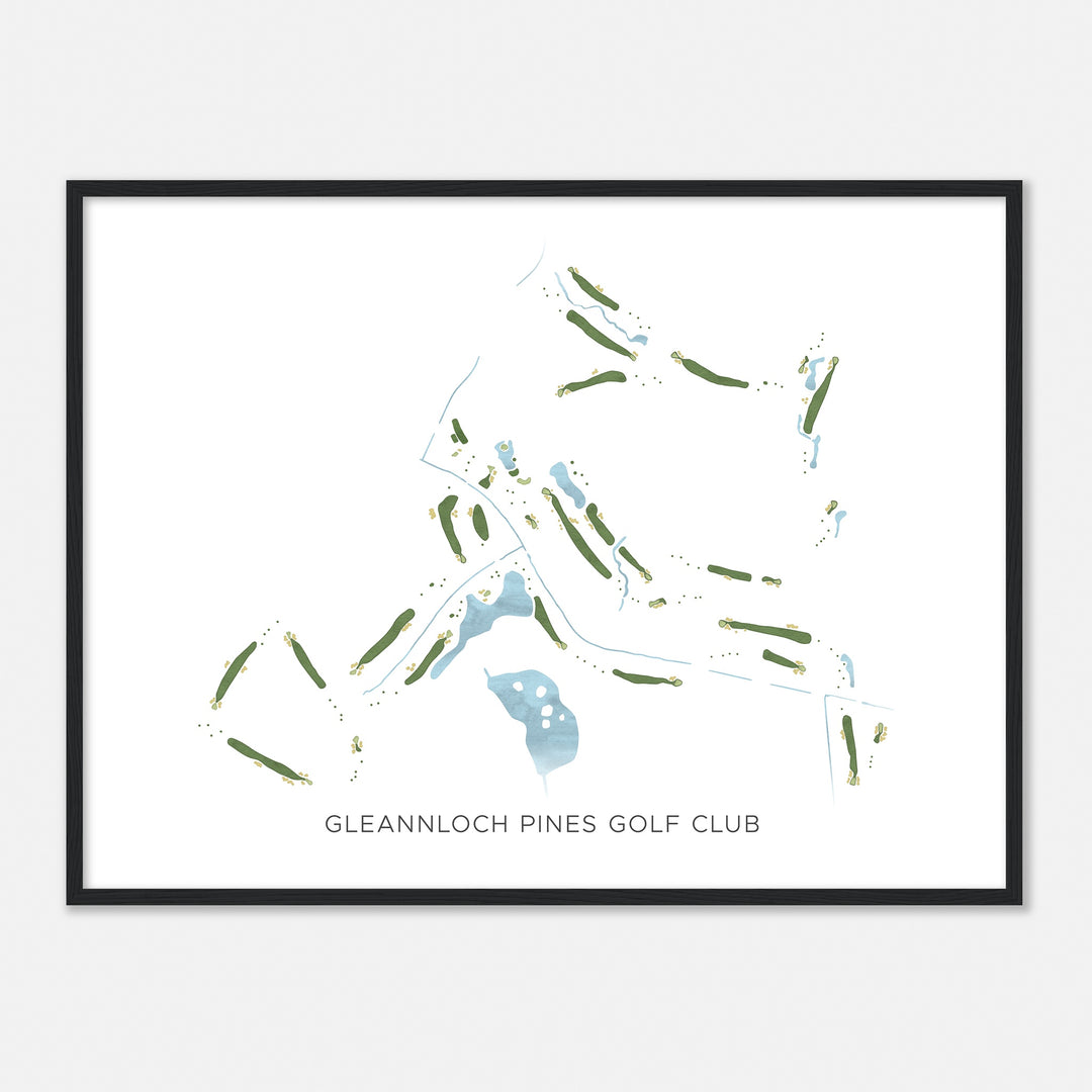 Print of Gleannloch Pines Golf Club Modern Map