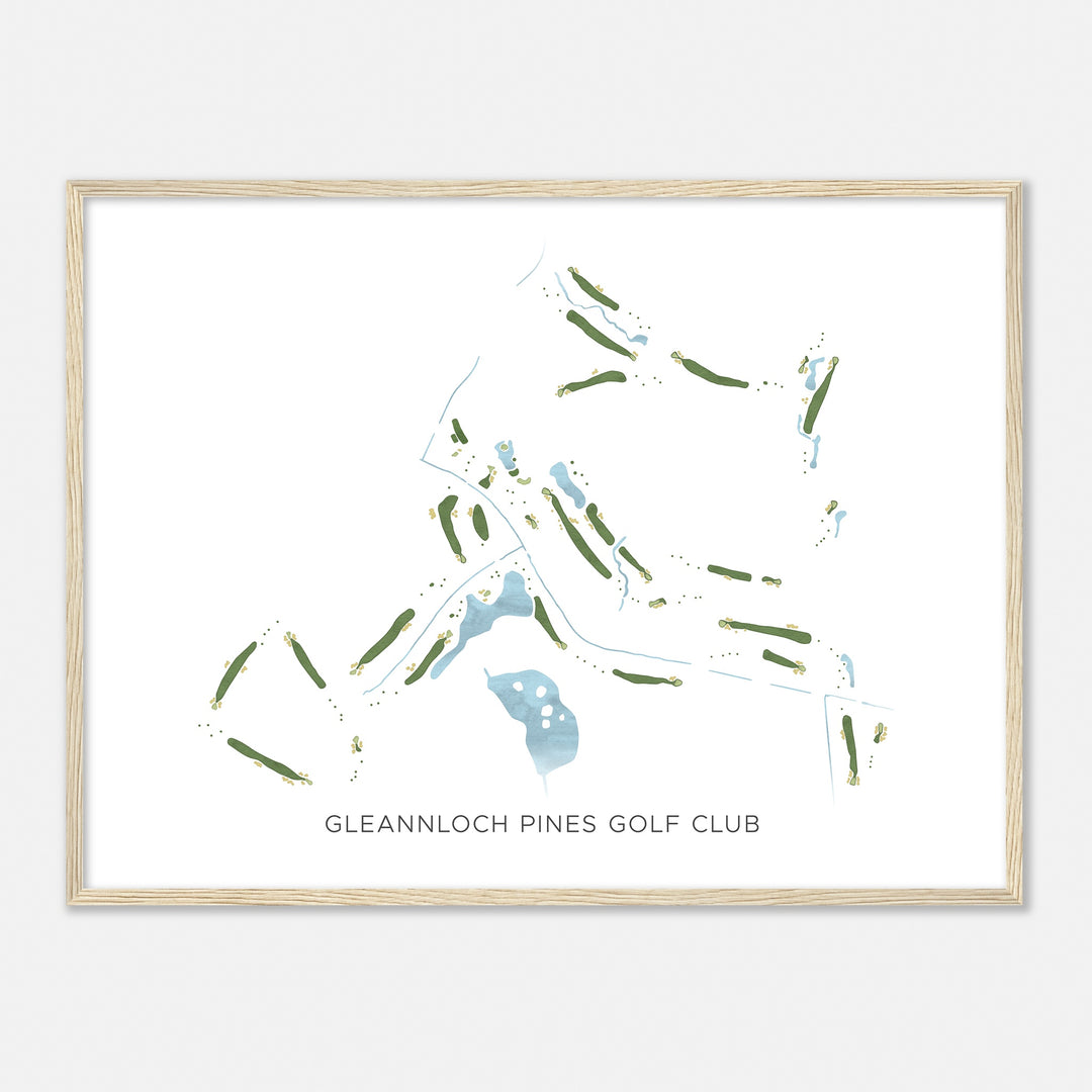 Print of Gleannloch Pines Golf Club Modern Map