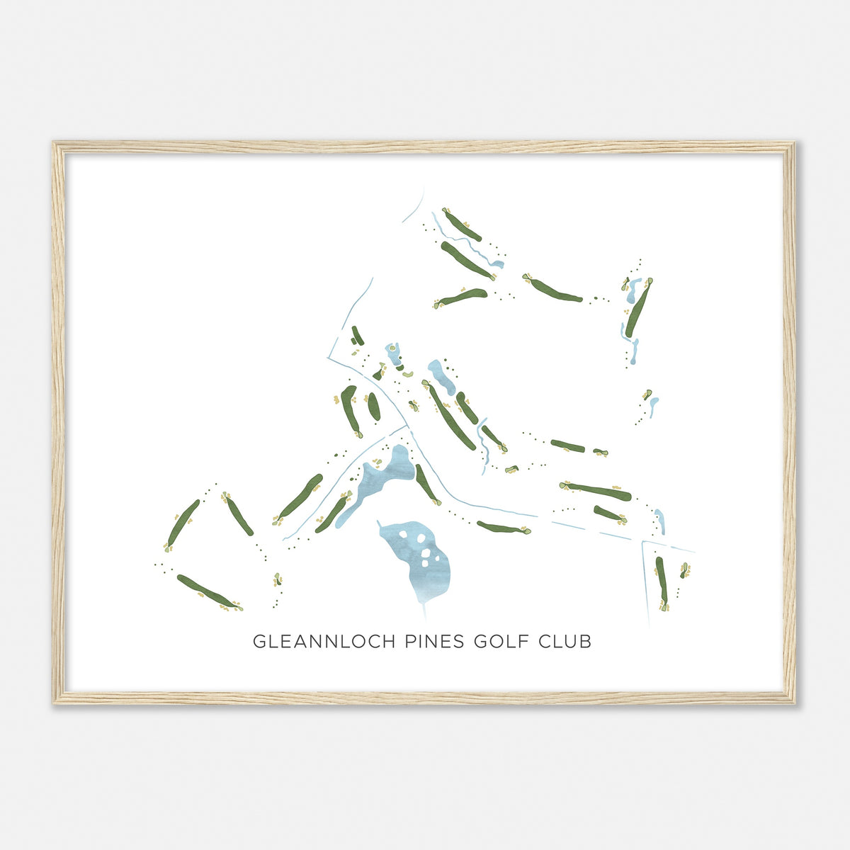 Print of Gleannloch Pines Golf Club Modern Map