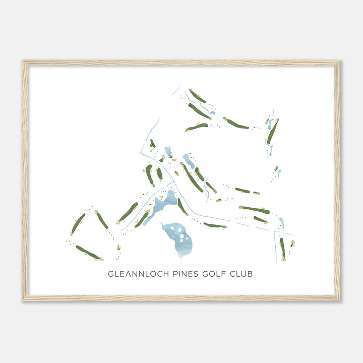 Print of Gleannloch Pines Golf Club Modern Map