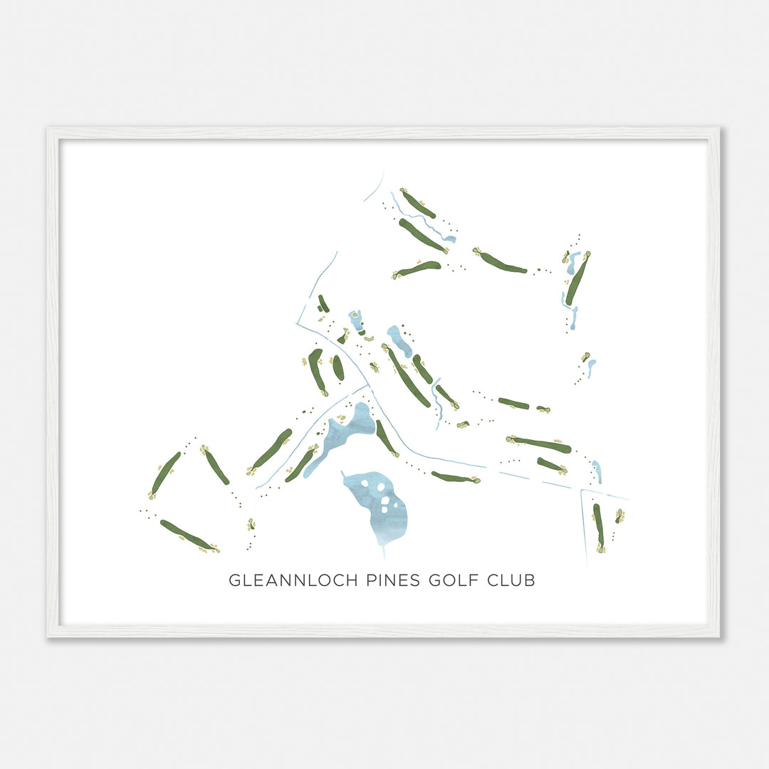 Print of Gleannloch Pines Golf Club Modern Map
