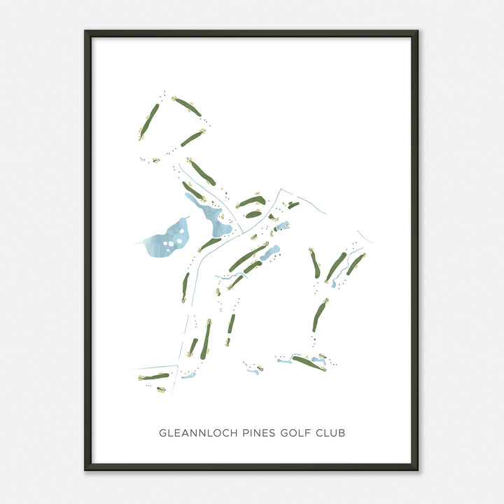 Print of Gleannloch Pines Golf Club Modern Map