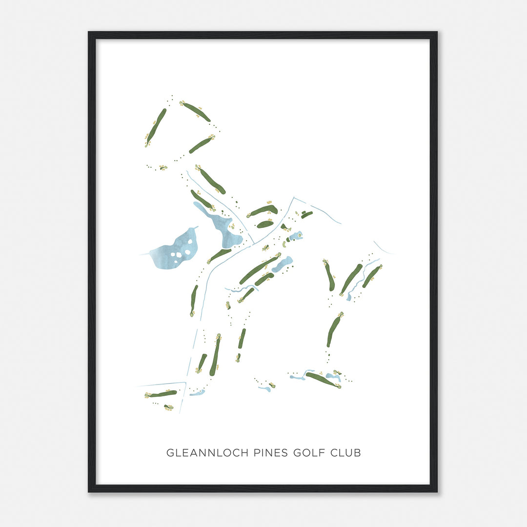 Print of Gleannloch Pines Golf Club Modern Map