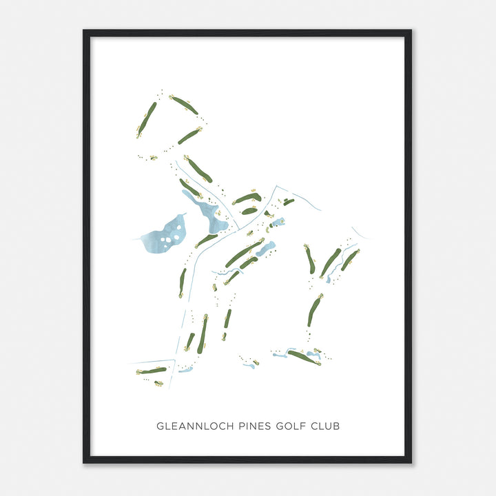 Print of Gleannloch Pines Golf Club Modern Map