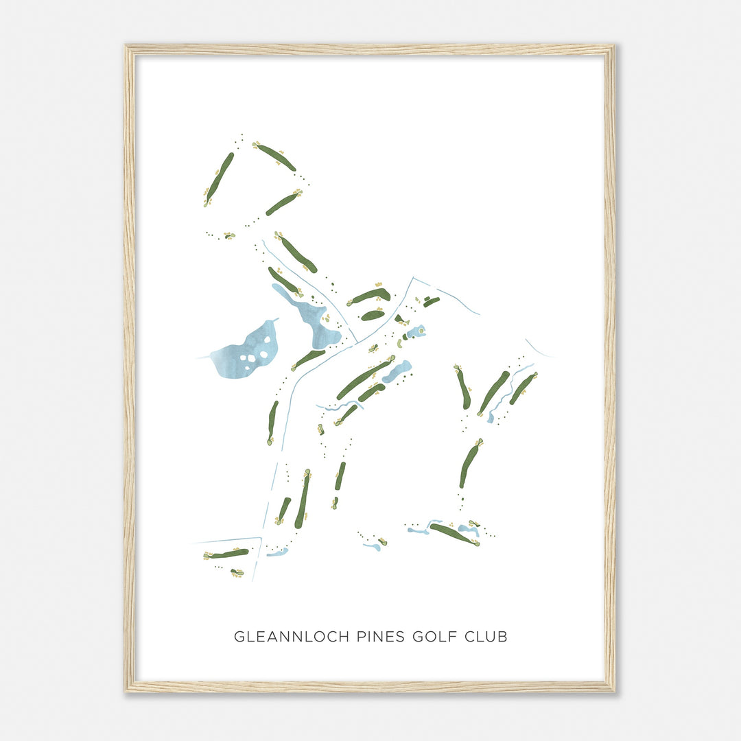 Print of Gleannloch Pines Golf Club Modern Map