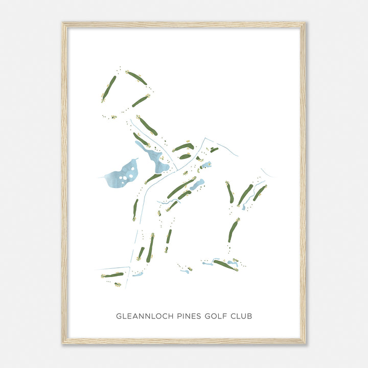 Print of Gleannloch Pines Golf Club Modern Map