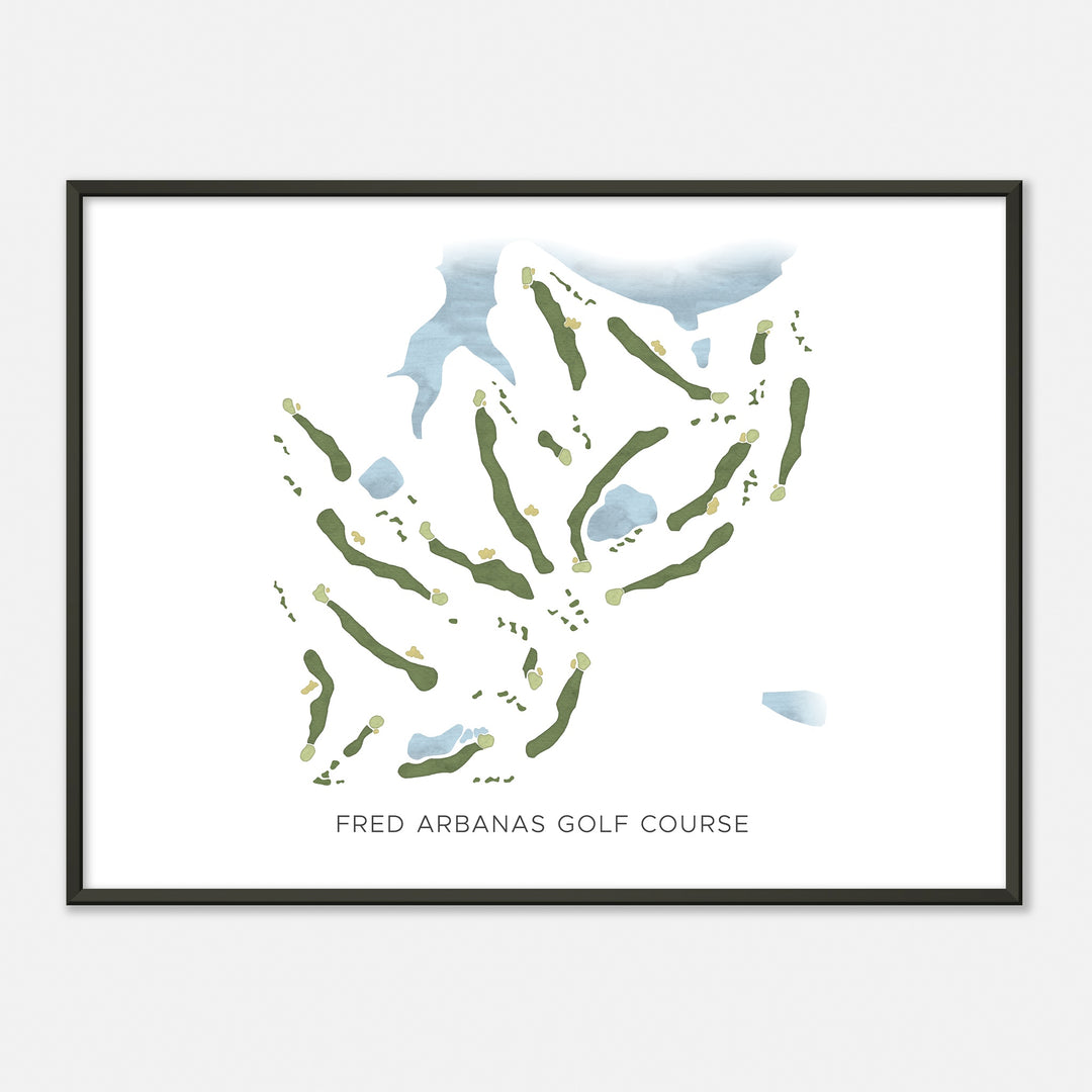 Print of Fred Arbanas Golf Course Modern Map