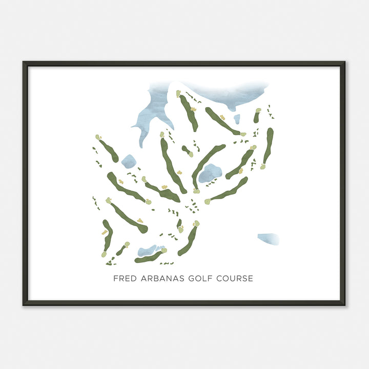 Print of Fred Arbanas Golf Course Modern Map