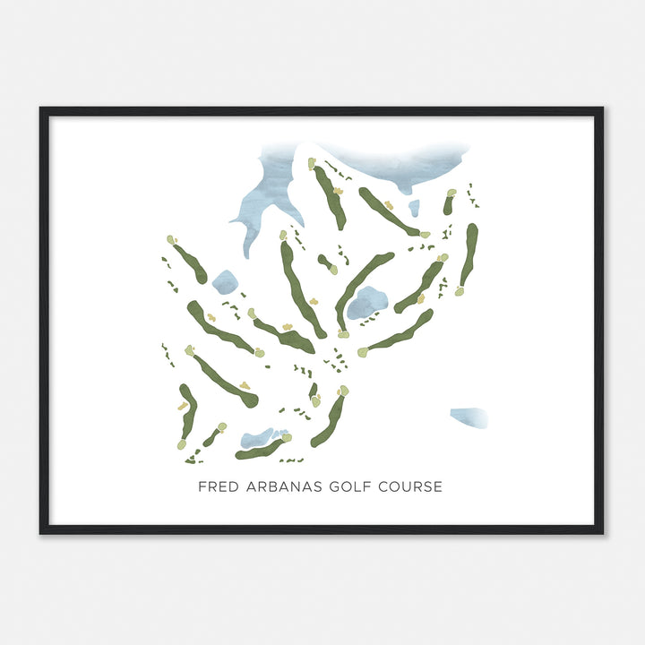 Print of Fred Arbanas Golf Course Modern Map